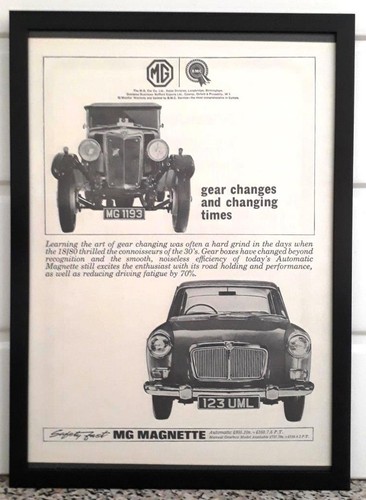 Framed original classic car - framed,