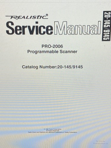 Realistic pro 2006 scanner - realistic,