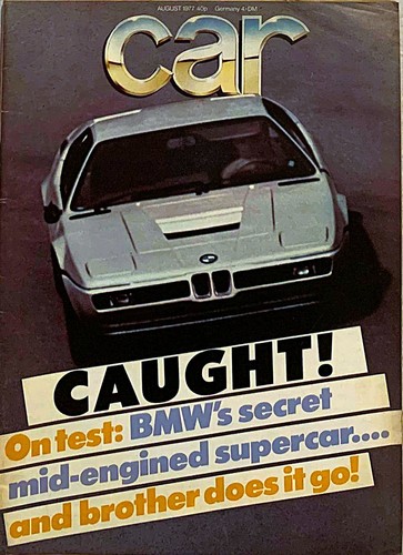 Car magazine aug 1977 - bmw, m1