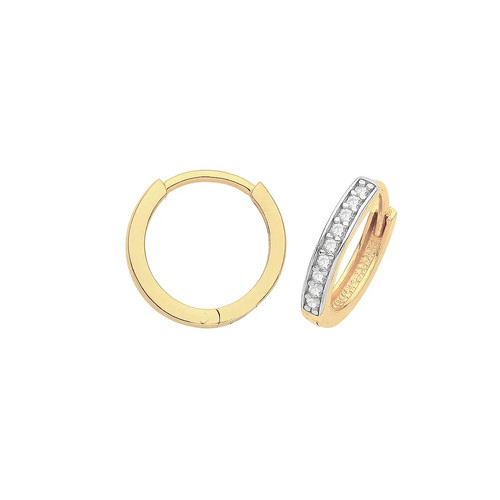Hinged earrings 9ct yellow - hinged,