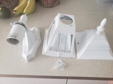 2 B and Q white wall Lanterns new in boxes never used needs to be wired to mains