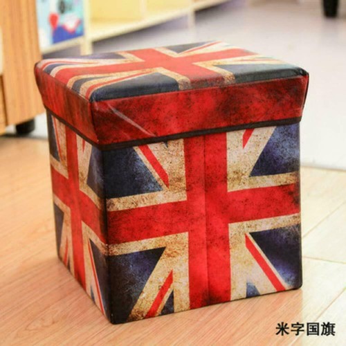 Folding storage ottoman seat - folding,