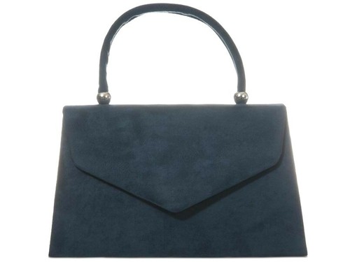 Women faux suede clutch - faux,