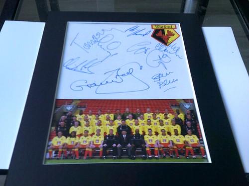 Watford signed and mounted - signed,