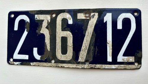 1920 belgium enamel licence - belgium,
