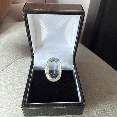 Vintage 9ct gold - , aquamarine