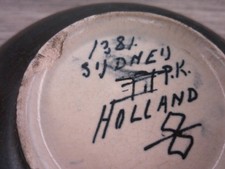vintage signed Gouda Pottery