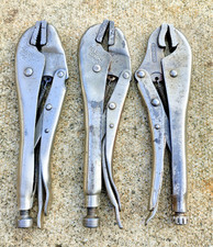 MOLE Grips Self-Grip Wrench x 2 and a Vintage German Made Universal set of grips