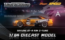 NISSAN Skyline GT-R (R34) - Need for Speed  - russian gold - Fast & Speed 1:64