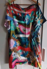 Christian Lacroix Large Silk Scarf 90s Abstract Floral Print Made in France