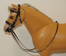 Black leather handmade - , bridle