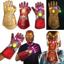 Marvel Avengers Thanos / Iron Man Infinity War Gauntlet Gloves w/LED Light Toy