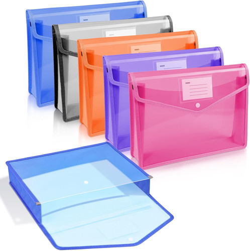 Plastic wallets 5pcs - a4,
