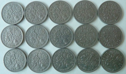 British sixpence elizabeth - british, 6d