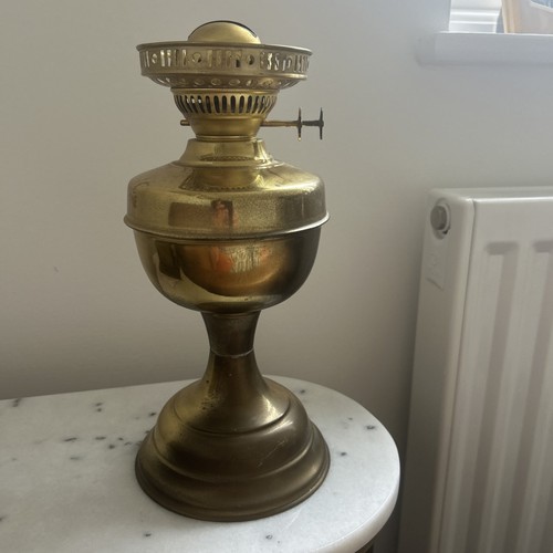 Vintage brass oil lamp - brass,