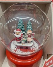 Musical Snow Globe - Santa with Fairy Christmas Decoration Battery Operated