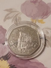 ?2004 Isle of Man Christmas 50p Fifty Pence Coin - LAXEY WHEEL?Uncirculated?