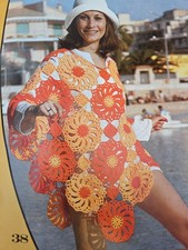 1970s Crochet Poncho Pattern -
