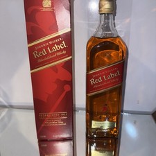 Johnnie Walker Red Label 1L Dated To 1980s Damage To Top Of Box Only