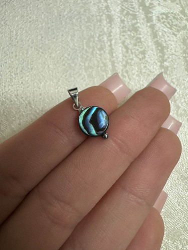 Natural abalone shell sterling - natural,