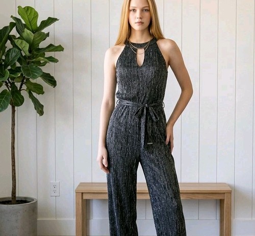 Metallic pleated jumpsuit - f&f,