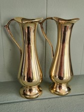 Pair of Brass Bud Vases - 14cm