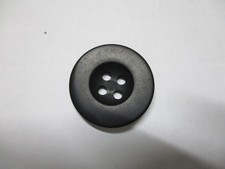 3 x Black Flat rimmed 22.5mm Round buttons Q05 - ZB022