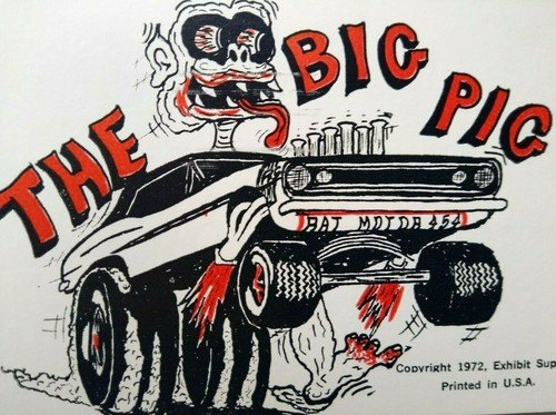 Hot rod postcard chevrolet big - postcard,