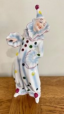 Coalport Polka Dot Clown Figurine with Harrods Receipt