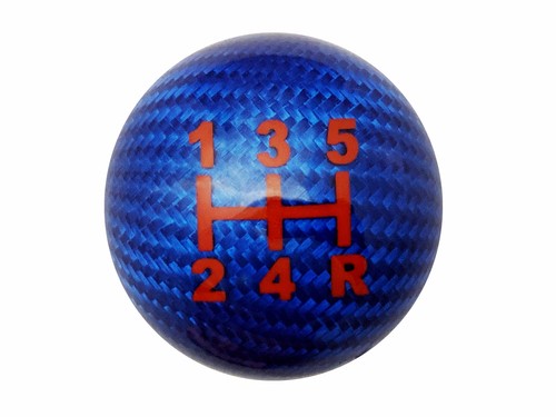 Blue carbon fibre gear - , knob