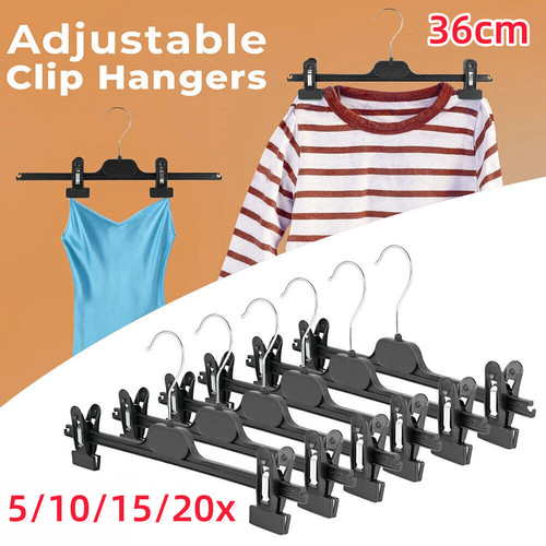 Black plastic adjustable clip - black,
