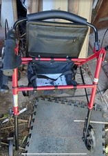 Drive 4 Wheel Rollator Mobility Walker Brakes Seat , Storage,  Fold Away
