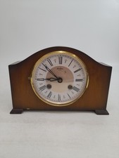 Bentima Mantel Clock Art Deco Style Bim Bam 3 Bar Chime 8 Day No Key