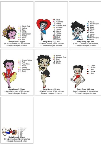 Betty boop pes designs - 52,