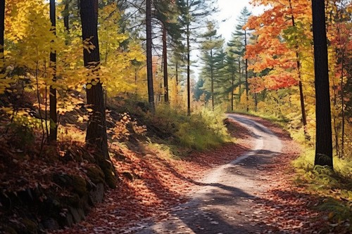 Autumn woodland forest trees - autumn,