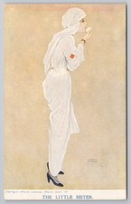 Raphael Kirchner Postcard The Little Sister Nurse Red Cross Delta Fine Art c1904