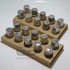 20x GENUINE OEM LAND RANGE ROVER EVOQUE ALLOY WHEEL NUTS STAINLESS CAPS BOLTS