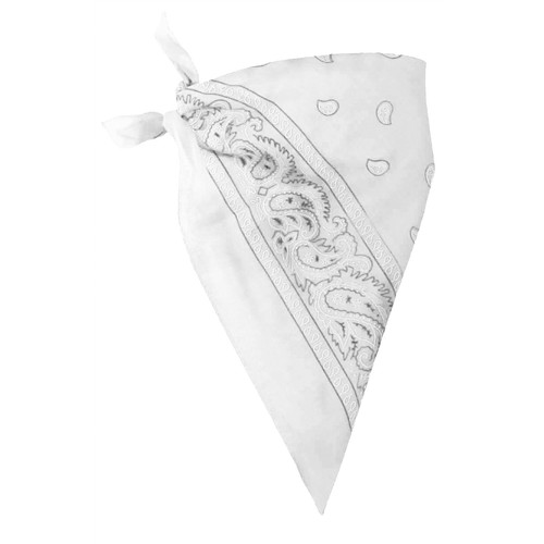 White printed design bandana - white,