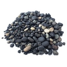 Dark Grey & Natural small pebbles for terrariums and craft projects 2-10MM 100g