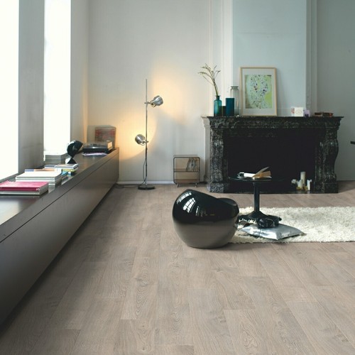 Old oak light grey - grey, laminate