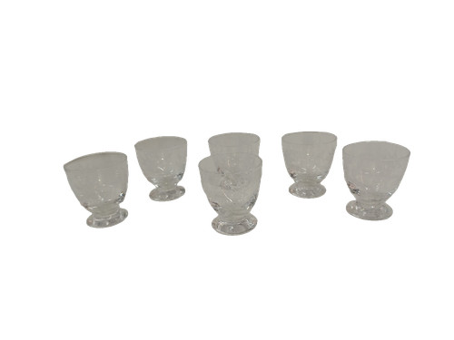 Set vintage clear etched - vintage,