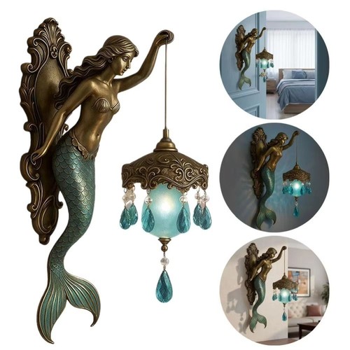 Mermaid wall lamp - mermaid, base