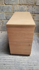 Large Desk Height Senator Wooden End of Desk Ped 2 Drawer Filing Cabinet