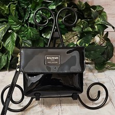 Balmain Hair Couture Black Patent Wristlet/Clutch