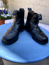 Gallop leather ankle riding jodhpurs boots - black size UK 1