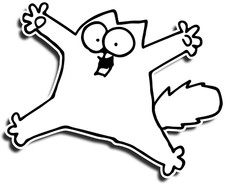Simons cat sticker vinyl - sticker,