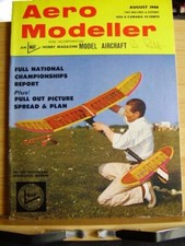 VINTAGE AEROMODELLER MODEL AIRCRAFT MAG 1966 AUGUST FLYING SIGN K&B 15R TEST