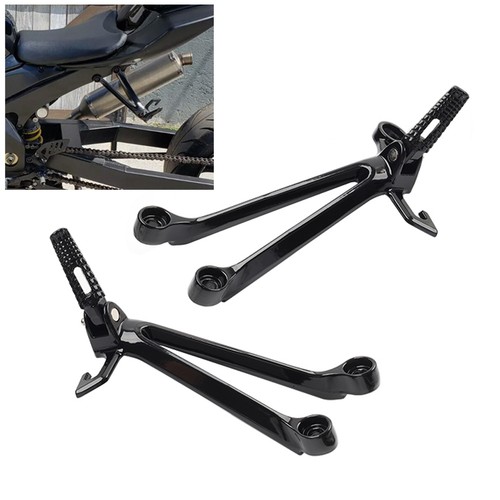 Black rear foot pegs - rear, footrests