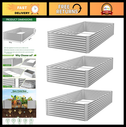 Pack metal raised garden - pack,