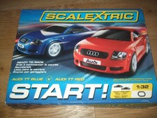 COMPLETE BOXED AUDI TT 1:32 START SCALEXTRIC SET.